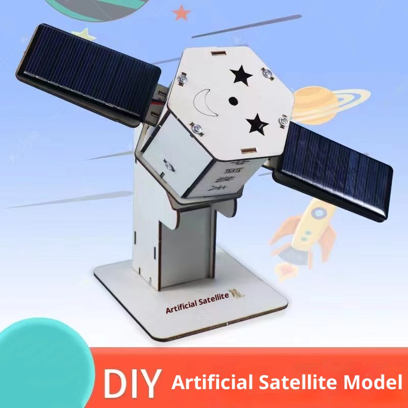 Science Toys Diy - Kit de ensamblaje de satélite solar